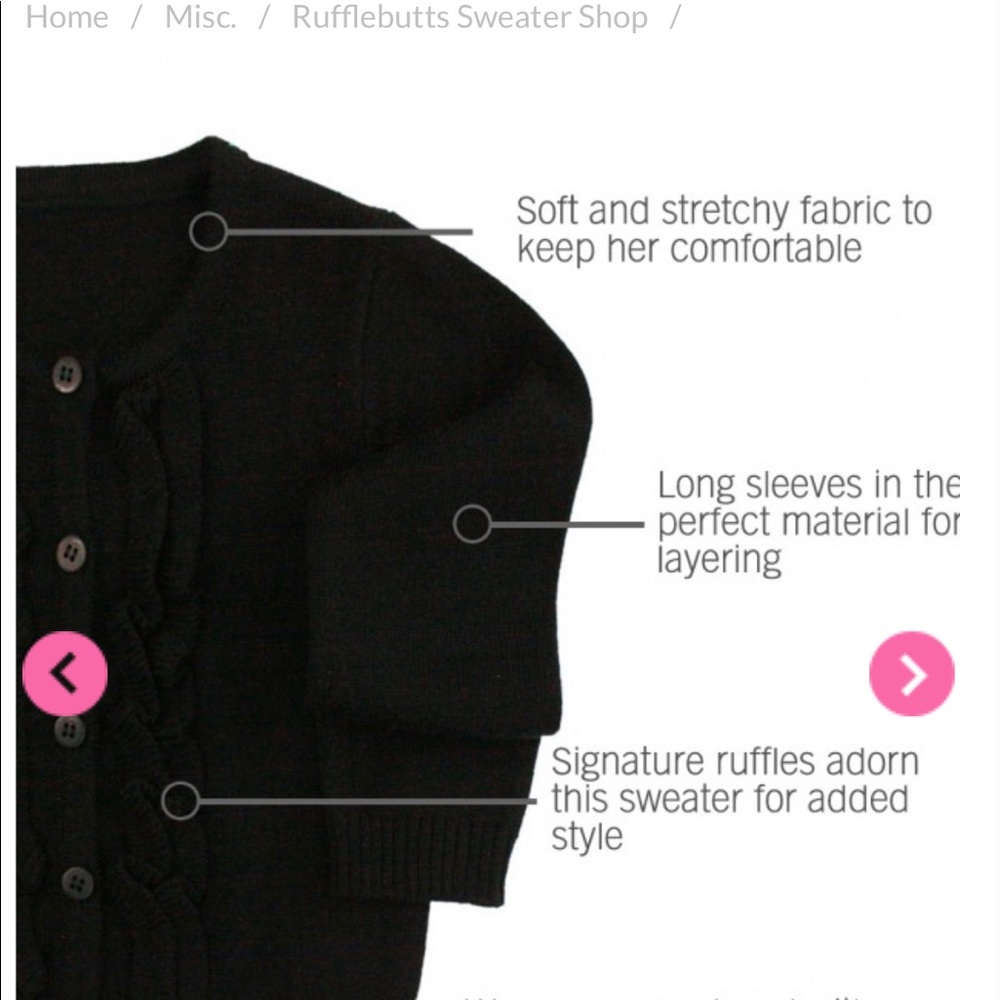 SALE‼️ Ruffle Butts Ruffled Button Up Cardigan - Picture 5 of 5